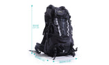 NNEDPE 70l+10 Camping Hiking Backpack Blue