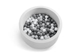 NNEKG Bubbli Baby Kids Ball Pit with 200 Balls Multi Coloured (Grey Dark Grey)