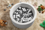 NNEKG Bubbli Baby Kids Ball Pit with 200 Balls Multi Coloured (Grey Dark Grey)