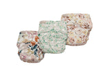 NNEKG 3 Pack Cloth Nappy One Size Hemp Romantic Floral