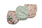 NNEKG 3 Pack Cloth Nappy One Size Hemp Romantic Floral