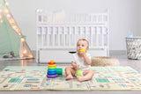 NNEKG Bubbli Baby Foldable Reversible Play Mat with Carry Bag (Airport Bear)