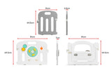 NNEKG Bubbli Interactive 14 Sided Baby Playpen (Car)