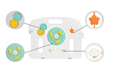 NNEKG Bubbli Interactive 14 Sided Baby Playpen (Car)