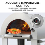 NNEMB Stainless Steel Outdoor Wood Fired Pizza Oven