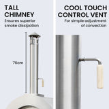 NNEMB Stainless Steel Outdoor Wood Fired Pizza Oven