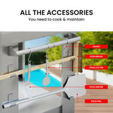 NNEMB Stainless Steel Outdoor Wood Fired Pizza Oven
