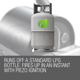NNEMB Portable Pizza Oven BBQ Camping LPG Gas Benchtop Stainless Steel