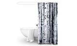 NNEDPE Polyester Waterproof Bathroom Shower Curtain Birch 180x180cm