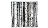 NNEDPE Polyester Waterproof Bathroom Shower Curtain Birch 180x200cm
