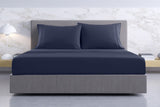 NNEKG Royal Comfort Balmain 1000TC Bamboo Cotton Sheet Set (King Royal Blue)