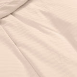 NNEKG Royal Comfort 1200TC 100% Cotton Stripe Bed Sheet Set (Queen Pale Pink)