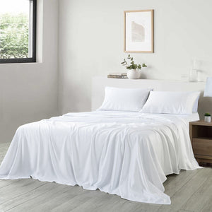 NNEKG Royal Comfort 600TC Eucalyptus Sheet Set (King White)