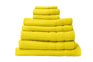 NNEKG Royal Comfort Set of 8 600GSM Eden Egyptian Cotton Towels (Yellow)