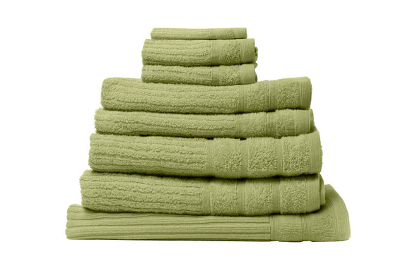 NNEKG Royal Comfort Set of 8 600GSM Eden Egyptian Cotton Towels (Spearmint)