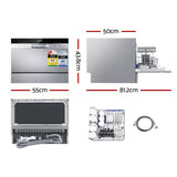 NNEDSZ Electric Benchtop Freestanding Dishwasher
