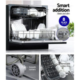 NNEDSZ Benchtop Dishwasher Counter Bench Top Freestanding Dish Washer 8 Place
