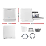 NNEDSZ Counter Benchtop Dishwasher Portable Caravan Dishwashers Baby Bottle Sterilizer White