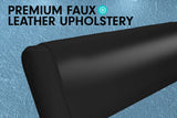 NNEDPE King Size Faux Leather Storage Curved Bed Frame - Black