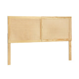NNEDSZ Rattan Bed Frame Double Size Bed Head Headboard Bedhead Base RIBO Pine