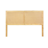 NNEDSZ Rattan Bed Frame Double Size Bed Head Headboard Bedhead Base RIBO Pine