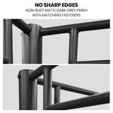 NNEMB 2in1 King Single Metal Bunk Bed Frame-with Modular Design-Dark Matte Grey