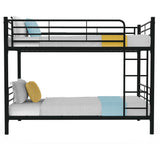 NNEMB 2in1 King Single Metal Bunk Bed Frame-with Modular Design-Dark Matte Grey