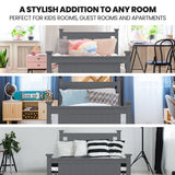 NNEMB King Single Wooden Timber Bed Frame-Grey