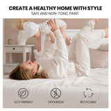 NNEMB King Single Wooden Timber Bed Frame-White