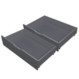 NNEMB Trundle Under Bed Storage Drawers-2 Pieces-Grey