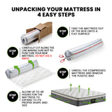 NNEMB 31cm King Single Mattress Medium Firm Euro Top