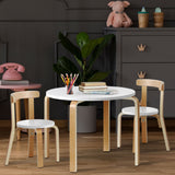 NNEDSZ Nordic Kids Table Chair Set 3PC Desk Activity Study Play Children Modern
