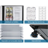 NNEDSZ 122L Bar Fridge - Black