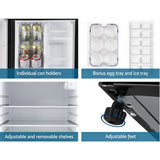 NNEDSZ 122L Bar Fridge - Black