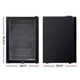 NNEDSZ 115L Bar Fridge Glass Door Mini Freezer Fridges Countertop Beverage Commercial