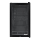 NNEDSZ 98L Bar Fridge Glass Door Mini Freezer Fridges Countertop Beverage Commercial