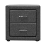 NNEDSZ Fabric Bedside Table - Grey