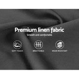 NNEDSZ Issa Bed Frame Fabric Gas Lift Storage - Charcoal King