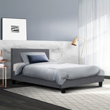 NNEDSZ Neo Bed Frame Fabric - Grey King Single