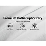 NNEDSZ Neo Bed Frame PU Leather - White King Single