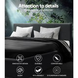 NNEDSZ Neo Bed Frame Fabric - Charcoal Queen