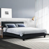 NNEDSZ Neo Bed Frame Fabric - Charcoal Queen