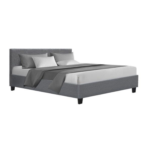 NNEDSZ Neo Bed Frame Fabric - Grey Queen