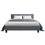 NNEDSZ Neo Bed Frame Fabric - Grey Queen