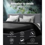 NNEDSZ Neo Bed Frame Fabric - Grey Queen