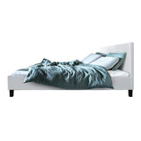 NNEDSZ Neo Bed Frame PU Leather - White Queen