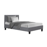 NNEDSZ Neo Bed Frame Fabric - Grey Single