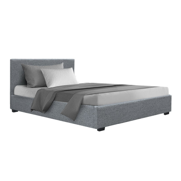 NNEDSZ Nino Bed Frame Fabric - Grey King Single