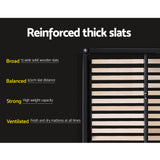 NNEDSZ Nino Bed Frame PU Leather - Black Queen