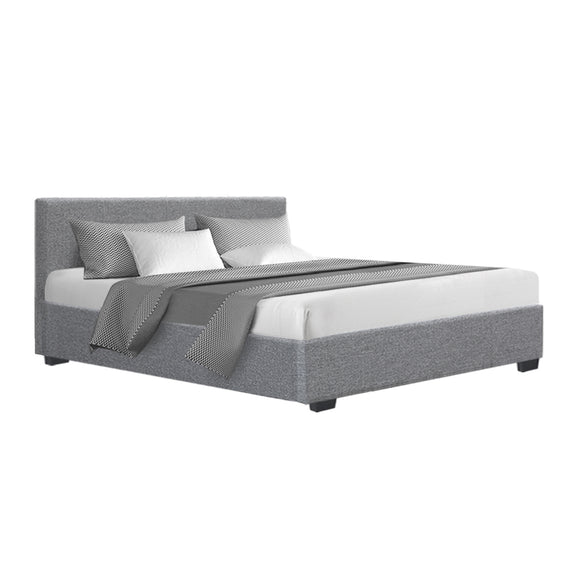 NNEDSZ Nino Bed Frame Fabric - Grey Queen